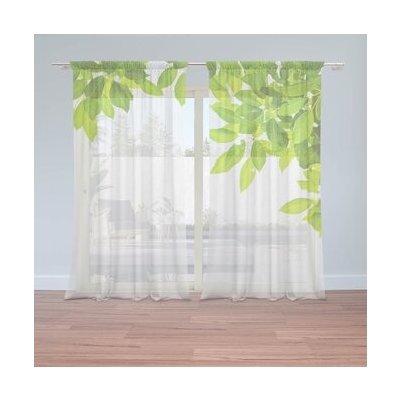 Sablio Záclony Listy: 2ks 150x250cm – Hledejceny.cz