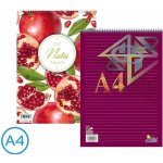NOTES Bohemia Blok spirála hlava A4 linka – Zboží Živě