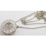 Klenoty Budín zlatá souprava z bílého zlata s pohybujícím se kamínkem HK4004 – Zboží Dáma