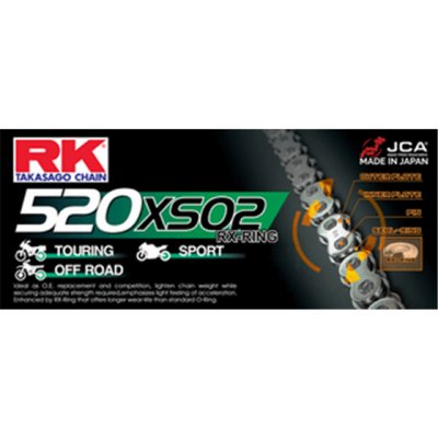 Moto řetěz RK XSO2 Honda XL 125 V Varadero 2001 - 2013 RX-Kroužek černý 110 čl.