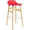 Barová židle Normann Copenhagen Form 75 cm bright red / oak