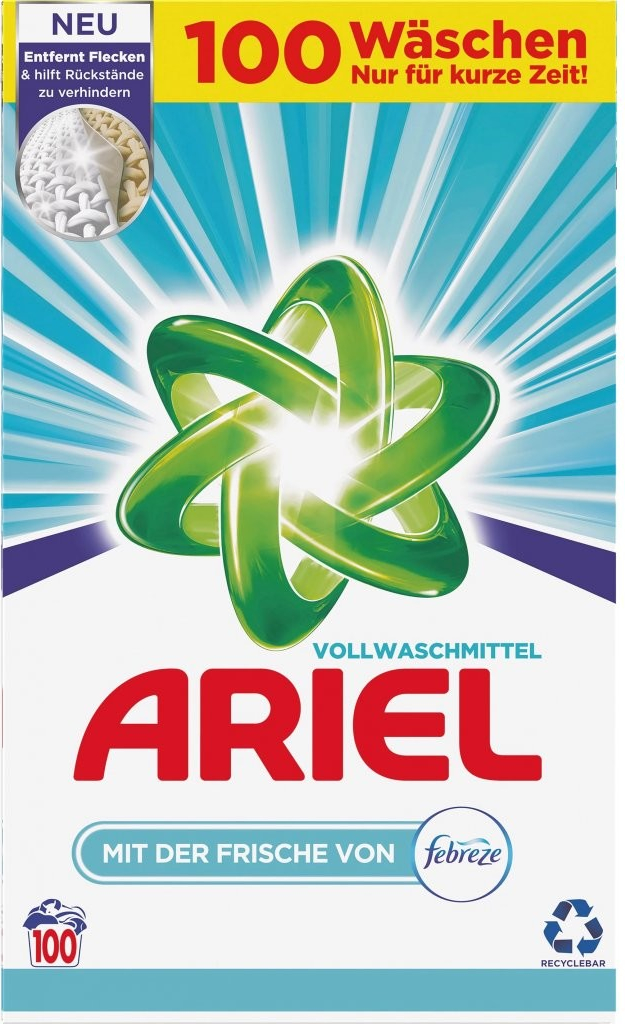 Ariel Actilift Febreze s vůní Lenoru prací prášek 6,5 kg 100 PD