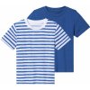 Dětské tričko lupilu Chlapecké triko 2 kusy modrá/bílá