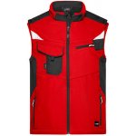 James & Nicholson pánská softshellová vesta J N845 Red