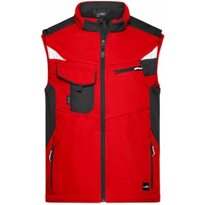 James & Nicholson pánská softshellová vesta J N845 Red – Hledejceny.cz