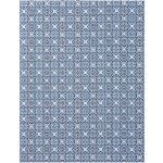 Livarno home Ubrus Běhoun vzor/modrá/bílá 130x170 cm – Zboží Mobilmania