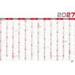 Nástěnný roční B1 964 x 670 mm červený 2027 – Zboží Dáma