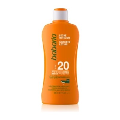 Babaria Sun Protective voděodolné mléko na opalování SPF20 200 ml