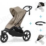 Cybex Set 4v1 Avi Spin Almond Beige 2024 + pláštěnka Thule + ochranná síť + madlo – Sleviste.cz