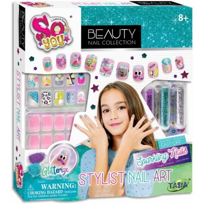 TASIA Stylová sada Nail Art s třpytkami a samolepkami – Hledejceny.cz