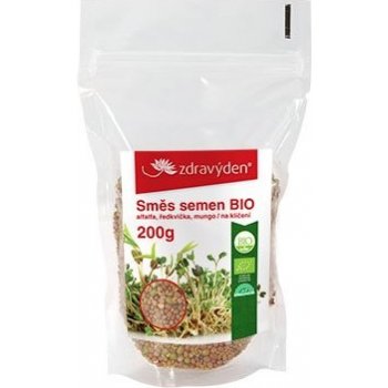 ZdravýDen BIO Směs semen na klíčení 2 brokolice ředkev červená jetel 200 g