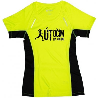 Dámské funkční tričko Premium s potiskem Běžkyně v úterý dámské Neon yellow XS