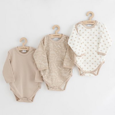 Kojenecké celorozepínací body New Baby Classic II Uni 3ks béžové – Zboží Mobilmania