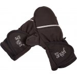 Little Angel Rukavice s palcem softshell STRETCH Outlast černá-výšivka šedá – Zboží Dáma