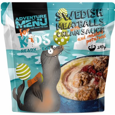 Adventure Menu dětské jídlo švédské masové kuličky s omáčkou a bramborovou kaší 250 g – Hledejceny.cz