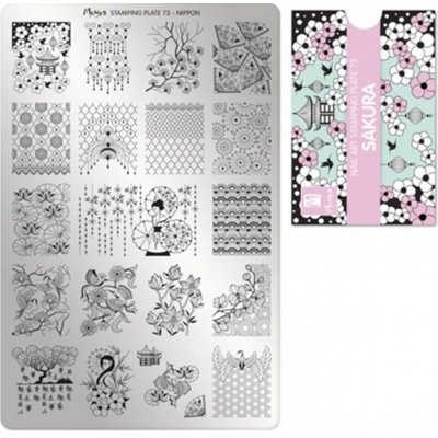 Moyra stamping deska na razítka č.73 Sakura – Zboží Dáma