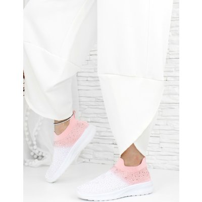 DoAndBe Ponožkové tenisky s kamínky 75-3PI.WH – Zbozi.Blesk.cz