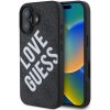 Pouzdro a kryt na mobilní telefon Apple Guess Ochranný kryt na iPhone 16 - Guess, 4G Big Love MagSafe Black GUHMP16SP4PLGWK