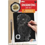 Grafix Škrabací obrázek A4 Pejsek stříbrný – Zboží Dáma