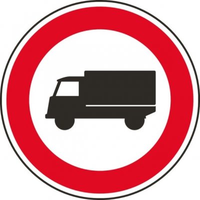 Dopravní značka – Zákaz vjezdu nákladních automobilů – Zboží Mobilmania