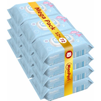 VAMARI s.r.o MonPeri vlhčené ubrusky Megapack 12 x 72 ks – Zboží Dáma