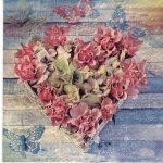 ubrousek 33x33 cm SRDCE Z KVĚTŮ – Zboží Mobilmania