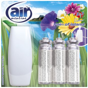 Air Menline Rain of Island osvěžovač vzduchu strojek a náplň 3 x 15 ml