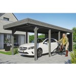 SKAN HOLZ Přístřešek na auto Friesland 314 x 708 cm břidlicově šedý – Sleviste.cz