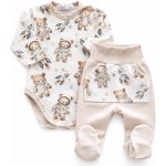 G-baby Sada body dl. rukáv polodupačky 2D Medvídek béžová – Sleviste.cz