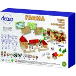 Detoa Dřevěná stavebnice Farma – Zboží Mobilmania