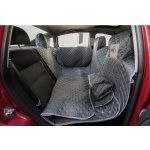 HobbyDog Ochranný potah na sedačky do auta šedý pro 2 psy 140 x 160 cm – Sleviste.cz