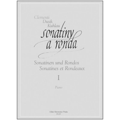 Sonatiny a ronda pro klavír 1 Clementi, Dusík, Kuhlau – Hledejceny.cz