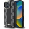 Pouzdro a kryt na mobilní telefon Apple DKNY Leather Checkered Pattern Magsafe pro iPhone 16 Pro Max Black 3666339333171