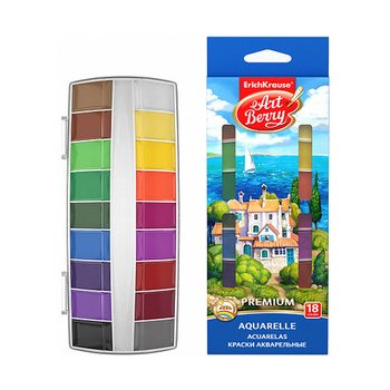 Sada akvarelových barev EK Premium + UV 18 ks