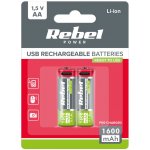 Rebel BAT2014 AA 1600 mAh Li-ion 1,5 V 2 ks USB-C – Zboží Živě