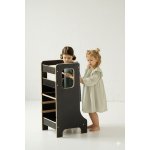 Ourbaby Montessori učící věž Kitchen Helper M black černá – Zboží Dáma