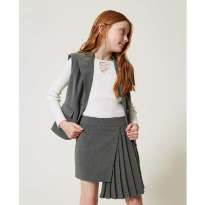 Twinset sukně s plisováním šedá – Zboží Dáma