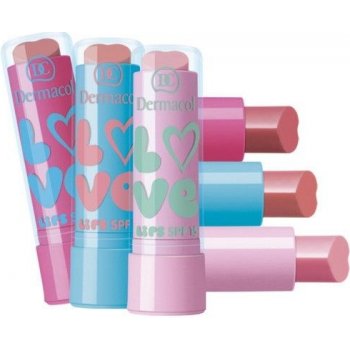 Dermacol Zvláčňující balzám na rty Love Lips SPF 15 10 malinová, vůně Hrozen 3,5 ml