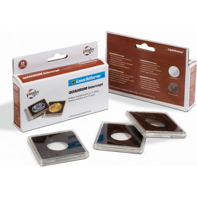 LEUCHTTURM Bublinky na mince QUADRUM INTERCEPT6 ks Ø 28 mm – Zboží Dáma