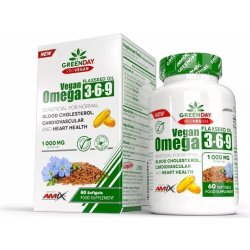Amix GreenDay ProVEGAN Omega 3-6-9 Flaxseed 1000 60 kapslí
