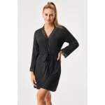 Astratex župan Peony Boutique krátký černá – Zboží Dáma