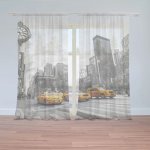 Sablio Záclony Žluté taxiky: 2ks 150x250cm – Zboží Mobilmania