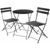 Zahradní sestava tectake 405160 bistro set frieda, skládací pro 2 osoby černá