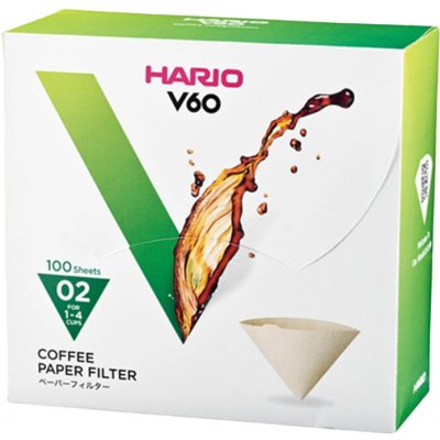 Hario V60-02 Přírodní Papírové filtry 100 ks – Zbozi.Blesk.cz