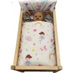 SDS Peřinky do postýlky pro panenky Baletky na bílém 1x 38x44 cm / 28x20 cm – Zboží Dáma