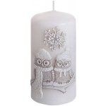 Bartek Candles SOVA ZIMNÍ VÁLEC vánoční d6x13cm bílá – Hledejceny.cz