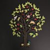 Dekorace Amadea dřevěný strom s třešněmi barevná závěsná dekorace výška 21 cm