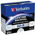 Verbatim BD-R SL 25GB 6x, printable, slimbox, 1ks (BRV-4AR1N) – Hledejceny.cz