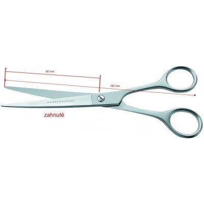 ChD Nůžky Idealcut 18 cm zahnuté matné – Sleviste.cz