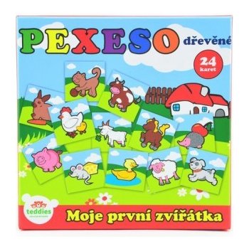 Teddies Pexeso dřevěné Moje první zvířátka